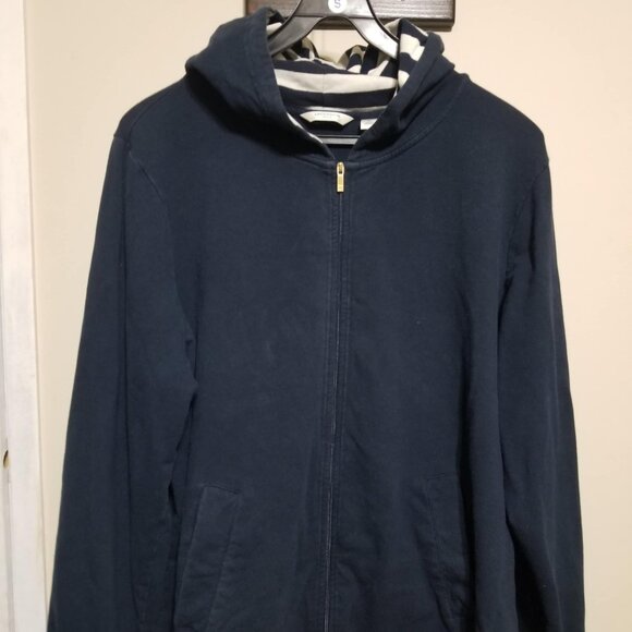 Liz Claiborne Hoodie Plus size 3XL Navy White Full Zip Nautical - Picture 1 of 4